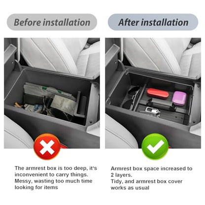 SKTU 2Pack for 2025-2027 Nissan Murano Center Console Organizer Durable - color: 2025-2027 Murano Mat&Center Console Organizer