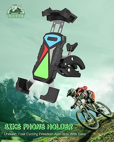 Universal Phone Holder Golf Cart, Phone Mount for Bike, Bicycle, Push Cart, Boat, Car, Stroller, Motorcycle, Fits Most Mobile Smartphones, Adjustable Handlebar Cell Phone Holder Shockproof - color: Mix