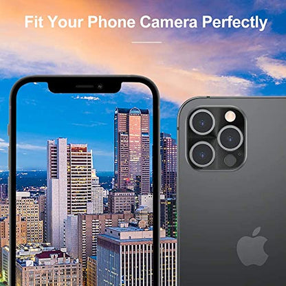 For iPhone Camera Lens Protector - [2 Pack] Premium Aluminum Alloy Back Rear Camera Lens Screen Cover Case Shield (Black-iPhone 13 Pro/13 Pro Max) - color: Black-iPhone 13 Pro/13 Pro Max