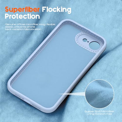 SKYLMW Striped Case for iPhone 16E with Stand,6.1" Blue/White | Aesthetic Striped,Magnetic Stand,Compatible with Mag-Safe,Silicone 16E Phone Case - color: Blue/White, size: Iphone 16 E