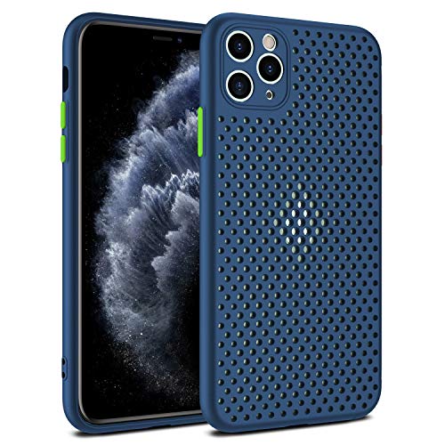 Heat Dissipation Phone Case, New Breathable Hollow Cellular Hole Heat Dissipation Case Full Back Camera Lens Protection Ultra Slim TPU Case Cover (Blue, Compatible with iPhone 7 Plus/8 Plus) - color: Blue, size: iPhone 7 Plus/8 Plus