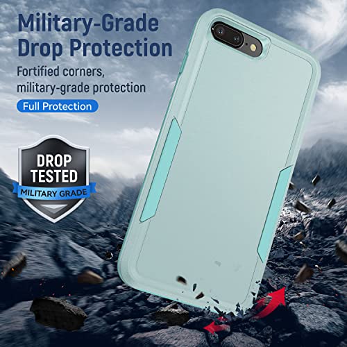 for iPhone 8 Plus Case, iPhone 7 Plus Case,with HD Screen Protector,[Military Grade Drop Tested] Heavy-Duty Tough Rugged Shockproof Protective Phone Case for iPhone 7 Plus /iPhone 8 Plus 5.5”, Green - color: Green