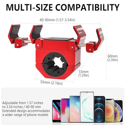 Bike Handlebar Mounts for 4.5-7.5 Phones (Red) - color: Red