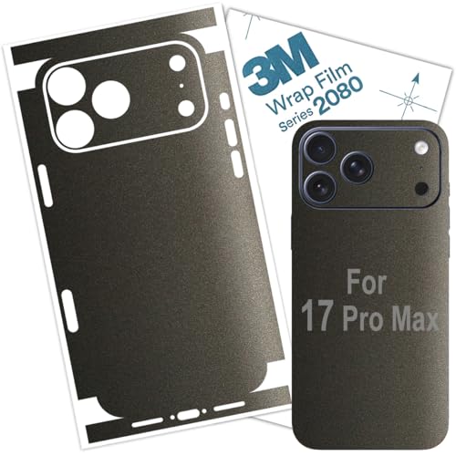 for iPhone 17 PRO MAX Skin Wrap 3M Film (2 Pack) Protective for Sides and Back (Charcoal) - color: Charcoal