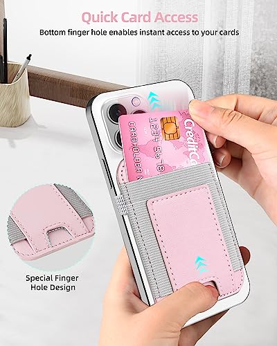 For Magsafe Wallet, 7 Card Holder, RFID Blocking, Strongest Magnet | Magnetic Wallet for iPhone 17/16/15/14/13/12 Series, for Magsafe Card Holder with 2 Card Slots, Vegan Leather, Pink - color: Pink