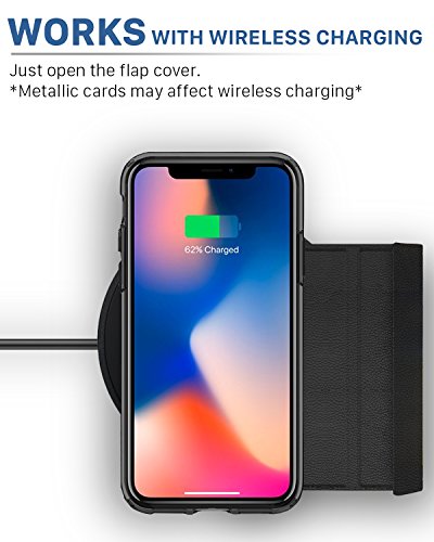 VENA vCommute for iPhone Xs/X Wallet Case, Space Gray - color: Black, size: iPhone X/ XS