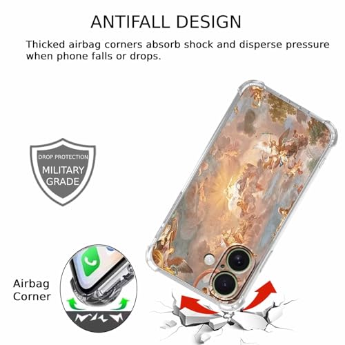 Case for iPhone 17 with Renaissance Art Design,Cute Angel God Greek Mythology Painting,Clear Soft TPU Bumper Phone Cover,6.3"(Mythology,17) - color: Mythology, size: iPhone 17