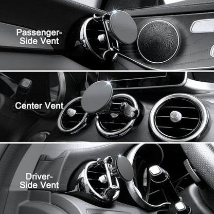 MagSafe Car Mount for Mercedes-Benz, Round Air Vent Holder with Strong Magnet, Compatible with Mercedes Benz GLC, C-Class, E-Class, A/B-Class, GLC/GLB/GLA/Sprinter, Mercedes Benz Accessories - style: Magsafe
