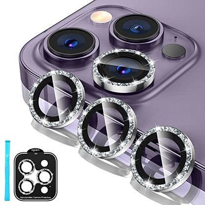 Tensea Bling Camera Lens Protector for iPhone 14 Pro/iPhone 14 Pro Max - color: Glitter Silver
