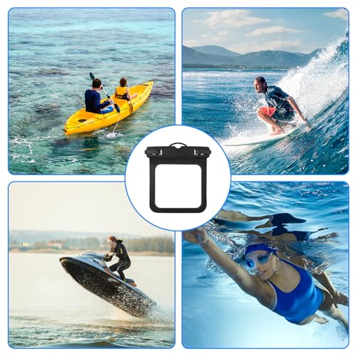 2 Pack Small Waterproof Pouch, Submersible Wallet for Swimming | Waterproof Key Fob Case Floating Keys Holder Pouch Holder for ID Badge Credit Card Money Coins License Water Surfing