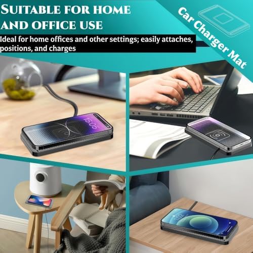 Wireless Charging Pad for Chevrolet Equinox Traverse Trax Fast Charging Dock Non-Slip Silicone Mat Accessories Interior Upgrade
