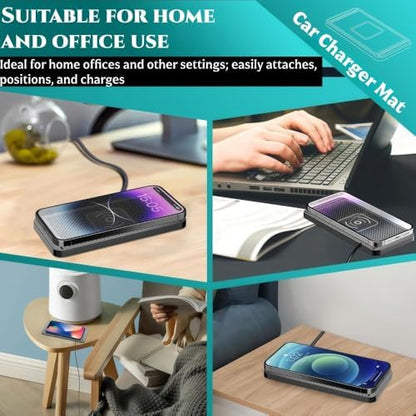 Wireless Charging Pad for Chevrolet Equinox Traverse Trax Fast Charging Dock Non-Slip Silicone Mat Accessories Interior Upgrade
