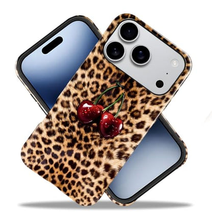 Compatible with iPhone 17 Pro,Anti-Scratch Glossy Case Cover,Cherry Leopard Animal Cheetah - color: Cherry Leopard Animal Cheetah, size: IPhone 17 Pro