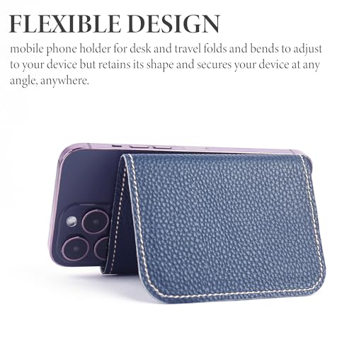 Airplane Travel Essentials for Flying Flex Flap Cell Phone Holder & Flexible Tablet Stand for Desk, Bed, Treadmill, Home & in-Flight Airplane Travel Accessories(1-Lichee Blue) - color: 1-Lichee Blue