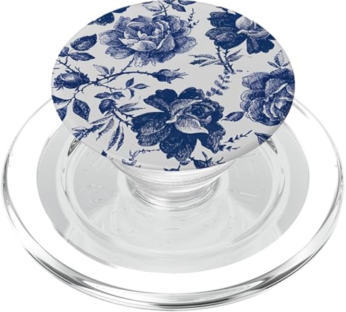 Rose to Fame Blue & White Rose PopSockets PopGrip for MagSafe - style: Magnetic PopGrip