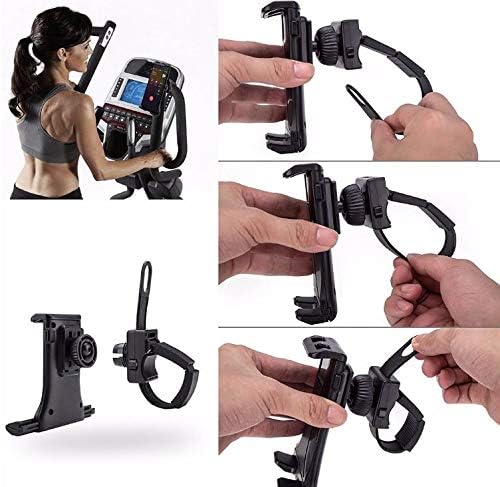 New Tablet Smartphone Mount Holder for Indoor Bicycle, Car, Stroller, Golf Cart, Shopping Cart, Camping, Desktop, Gym, Exercise Bike, Elliptical - Any Handlebar Normal Handlebar BHD050