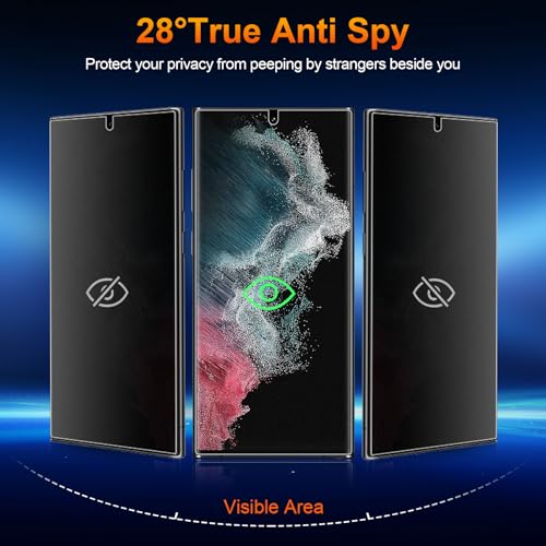 2 Pack for Samsung Galaxy S22 Ultra Anti-Glare Matte Privacy Screen Protector 6.8 inch, Smooth and Responsive Touch Flexible EPU Film, [Support Fingerprint Unlock] [Self-Healing] [Not Glass] - size: Samsung Galaxy S22 Ultra
