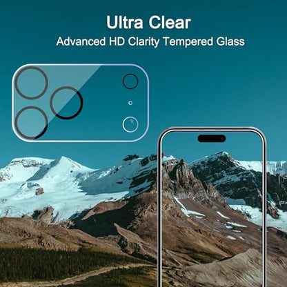 Ailun 3 Pack Camera Lens Protector for iPhone 17 Pro Max, Tempered Glass