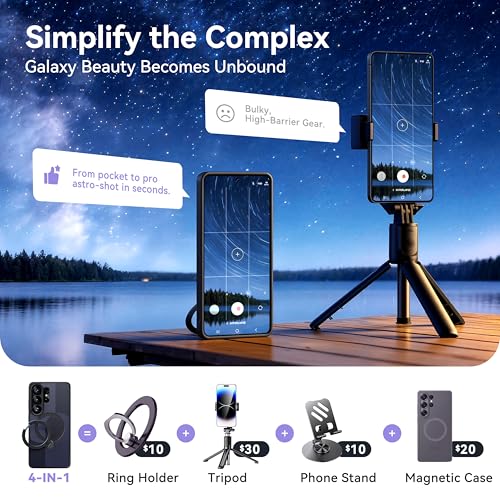 CASEKOO Geo Blue for 26U Case with 360 Spin Magnetic Stand, Fit for MagSafe | 360 Spin Magnetic Stand, Fit for MagSafe, 18FT MIL-STD Protection, Invisible Ring Holder Phone Case - color: Two-Tone Blue