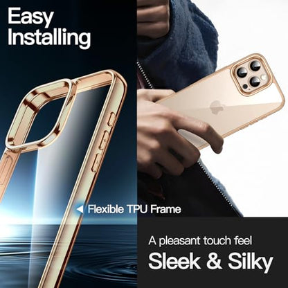 JETech Case for iPhone 16 Pro, Anti-Yellowing, Desert | Shockproof Protection, Scratch Resistant Hard PC Back, Durable Transparent TPU Bumper - color: Desert, size: iPhone 16 Pro