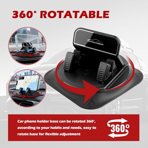360° Rotatable Car Phone Holder,Non-Slip Car Dashboard Phone Holder for Best Navigation and Viewing,Universal Phones Holders for Cars Dashboard Horizontal and Vertical Place - color: Car