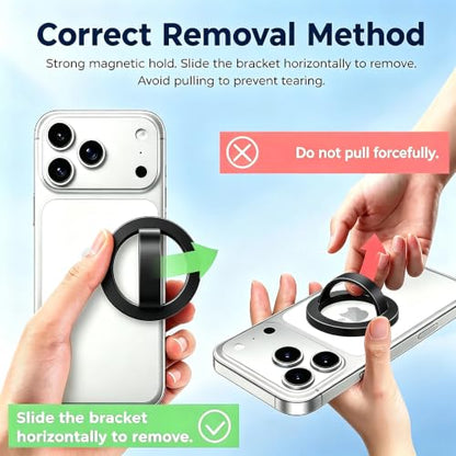 Magnetic Finger Loop Grip for iPhone 17/16/15/14/13/12 Series, Baby Blue - color: Baby Blue
