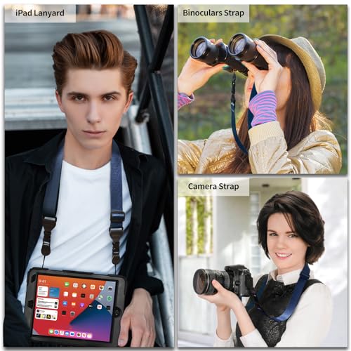 FIEIL 5 Pack Nylon iPad Strap, Adjustable Camera Neck Strap, Comfortable Shoulder Strap for iPad, Cellphone Tablet, Camera, Laptop, Binocular, Luggage Bag(Royal Blue Universal Neck Lanyard) - size: 5 Pack Royal Blue