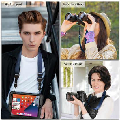 FIEIL 5 Pack Nylon iPad Strap, Adjustable Camera Neck Strap, Comfortable Shoulder Strap for iPad, Cellphone Tablet, Camera, Laptop, Binocular, Luggage Bag(Royal Blue Universal Neck Lanyard) - size: 5 Pack Royal Blue