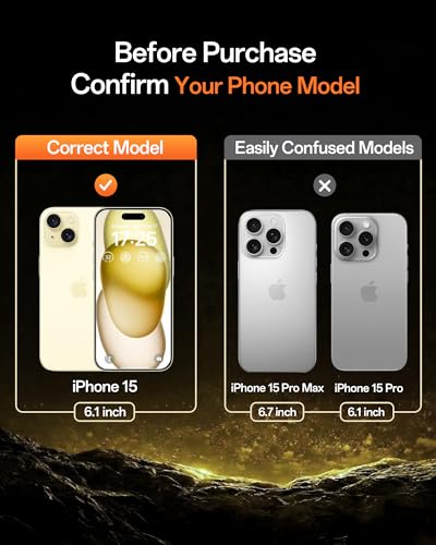UNBREAKcable Privacy Screen Protector for iPhone 15-3 Pack - size: iPhone 15