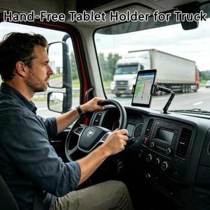 Tablet Holder for Car, Heavy Duty Drill Base iPad Dash Mount
