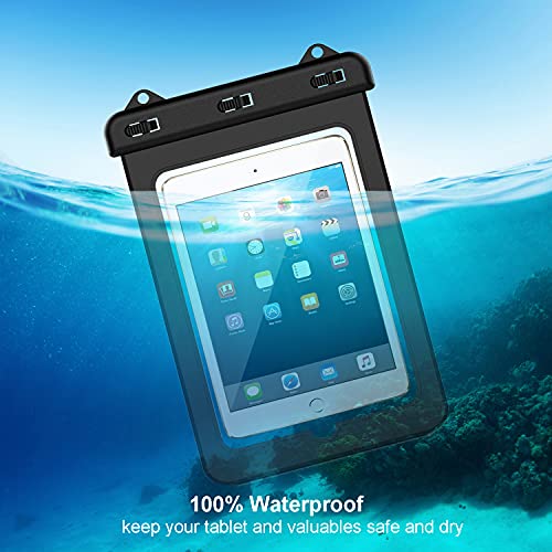 8 inch Waterproof Tablet Case, Tablet Pouch Dry Bag with Lanyard for iPad mini 2019/4 / 3/2, Galaxy Tab A / S2 / Tab E 8.0", ASUS ZenPad, Fire HD 8/7, Lenovo Tab M8, up to 8 inch - size: Tablets up to 8 inch