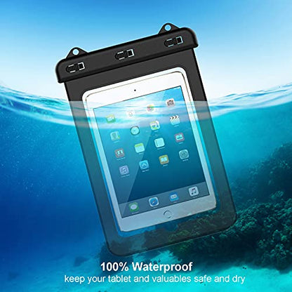 8 inch Waterproof Tablet Case, Tablet Pouch Dry Bag with Lanyard for iPad mini 2019/4 / 3/2, Galaxy Tab A / S2 / Tab E 8.0", ASUS ZenPad, Fire HD 8/7, Lenovo Tab M8, up to 8 inch - size: Tablets up to 8 inch
