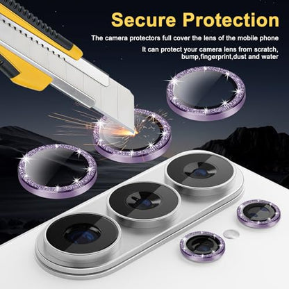 Camera Lens Protector for Samsung Galaxy S26 Ultra, Glitter Violet - color: Glitter Violet