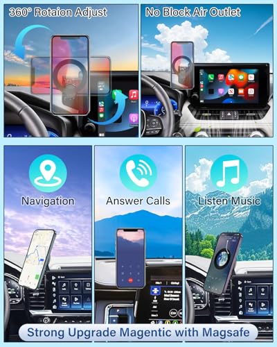 PZK Magsafe Car Phone Holder for 2010-2024 Toyota 4Runner Accessories Vent - color: Magsafe