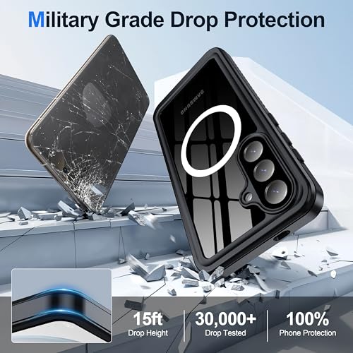 ANTSHARE IP68 Waterproof Case for Samsung Galaxy S26 Plus, Black/Clear - color: Black/Clear, size: S26 Plus