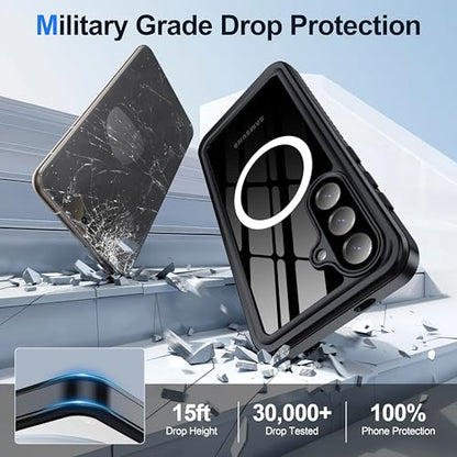 ANTSHARE IP68 Waterproof Case for Samsung Galaxy S26 Plus, Black/Clear - color: Black/Clear, size: S26 Plus
