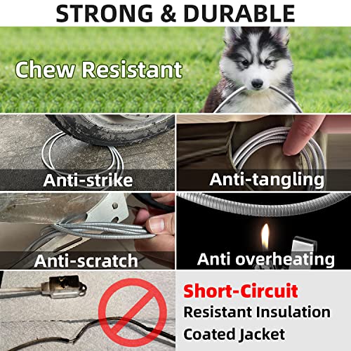 MFi Certified Metal Braided Charger Cable 6.6ft Stainless Steel Chew Proof Lightning Cord with Short-Circuit Resistant Coating, Fast Charging & Data Sync for iPhone 14/13/12/11/X/iPad
