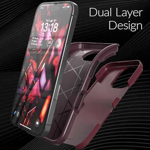 Crave Dual Guard Compatible with iPhone 16 Case, Compatible with MagSafe Shockproof Protection Dual Layer Case for Apple iPhone 16 (6.1") - Berry - color: Berry