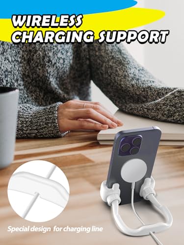 Stocking Stuffers for Men Women Teens Kids Funny Lazy Phone Stand Gadgets - color: White