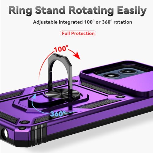 SunStory for Motorola Moto G Play 4G 2024 Case with Kickstand,Purple - color: Purple