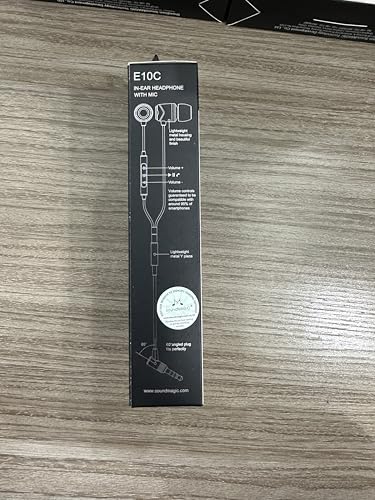 SoundMAGIC E10C Wired Earbuds, Built-in Mic, Premium Hi-Fi, 3.5mm, Gunmetal - color: Gunmetal, style: Modern