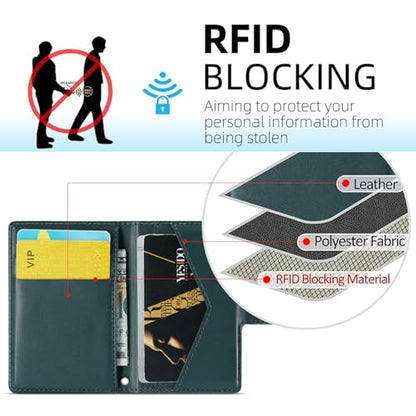 for Apple Magsafe Wallet,PU Leather Magnetic Wallet for iPhone 17/16/15/14/13/12 pro Max/Mini/plus,6 Card Holders with RFID Blocking (Dark green) - color: Dark green