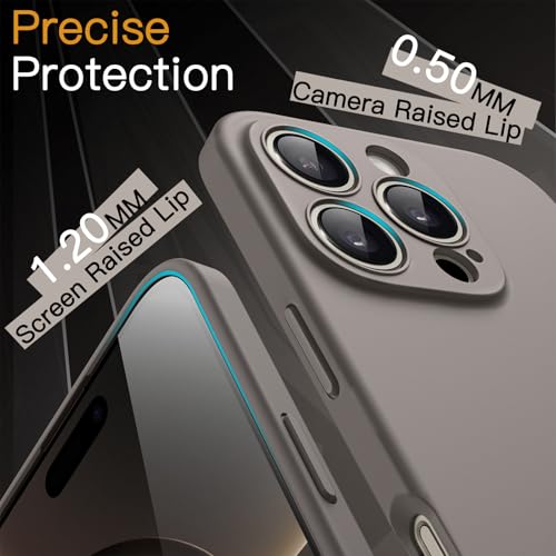 JETech Slim Case for iPhone 16 Pro, Natural Titanium | Camera Lens Protection, Soft TPU Design, Matte Finish, Shockproof Protection - color: Natural Titanium, size: iPhone 16 Pro