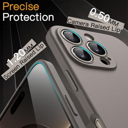 JETech Slim Case for iPhone 16 Pro, Natural Titanium | Camera Lens Protection, Soft TPU Design, Matte Finish, Shockproof Protection - color: Natural Titanium, size: iPhone 16 Pro