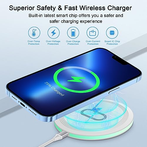 Wireless Charger Samsung S26 Ultra Charging Station for Galaxy S26 S25 Plus - color: White