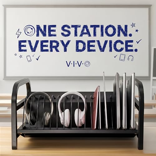 VIVO Black 16-Bay Locking Laptop Open Charging Station, STAND-LAPC3-L - size: 16-Bay + Lock
