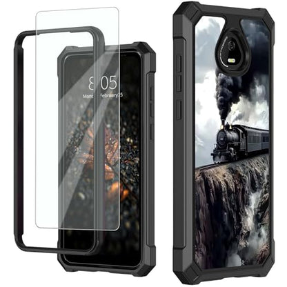 for Schok Volt Sv67q Sv67332 Case with Screen Protector, Military Grade Drop Protection, Dual Layer Hybrid Shockproof Protection TPU Phone Case for Schok Volt Sv67q, Train - color: Train