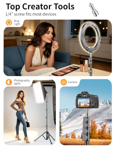 Flexible Tripod for iPhone, 88" Tall Cellphone Tripod with Gooseneck - size: 88 inch