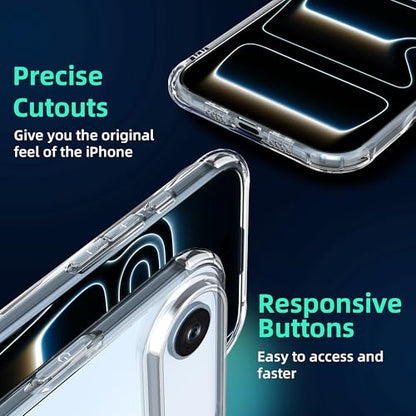 ONES for iPhone Air /17 Air Case Clear, Slim Soft TPU Silicone Cover, Military Drop Protective Thin Phone Bumper Case with Shockproof Airbags, Dropseys Slippery Sturdy, Durability, Transparent - color: HD High Transparency, size: iPhone 17 Air