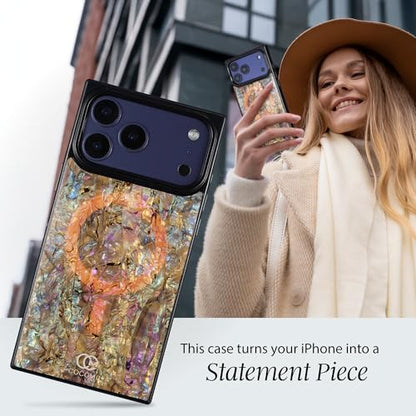 COCOMII Rectangle for iPhone 17 Pro Max Case, Eclipse Abalone Shell | Compatible with MagSafe Wireless Charging, Shockproof 10ft Drop Protection, Camera & Screen Protection, Premium Glossy Finish - color: Eclipse Abalone Shell, size: iPhone 17 Pro Max (6.